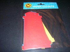 Package of 30 paper cutouts LIGHTHOUSES 5" tall - red, blue, green, yellow