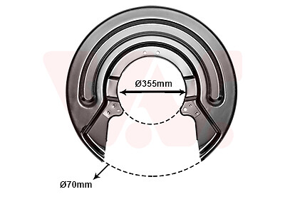 VAN WEZEL 5830372 Lamiera paraspruzzi, Disco freno