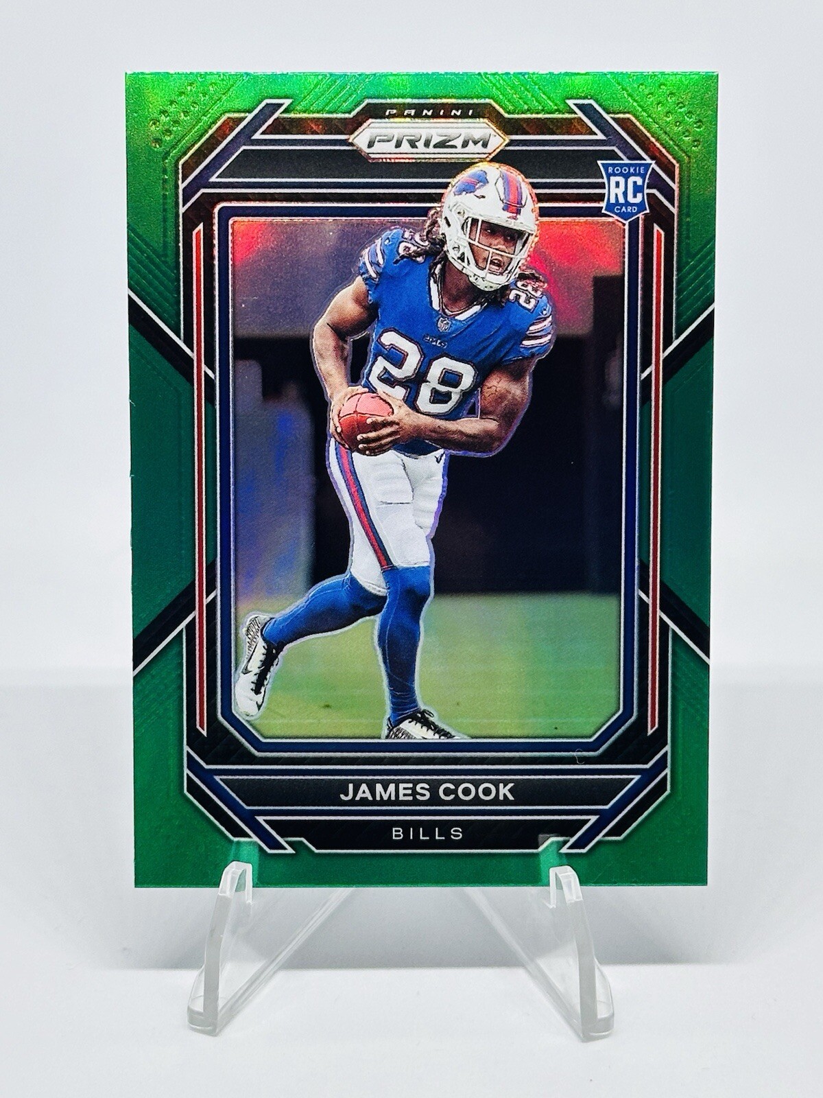 2022 Panini Prizm Football James Cook Green Prizm Rookie #319 Buffalo Bills