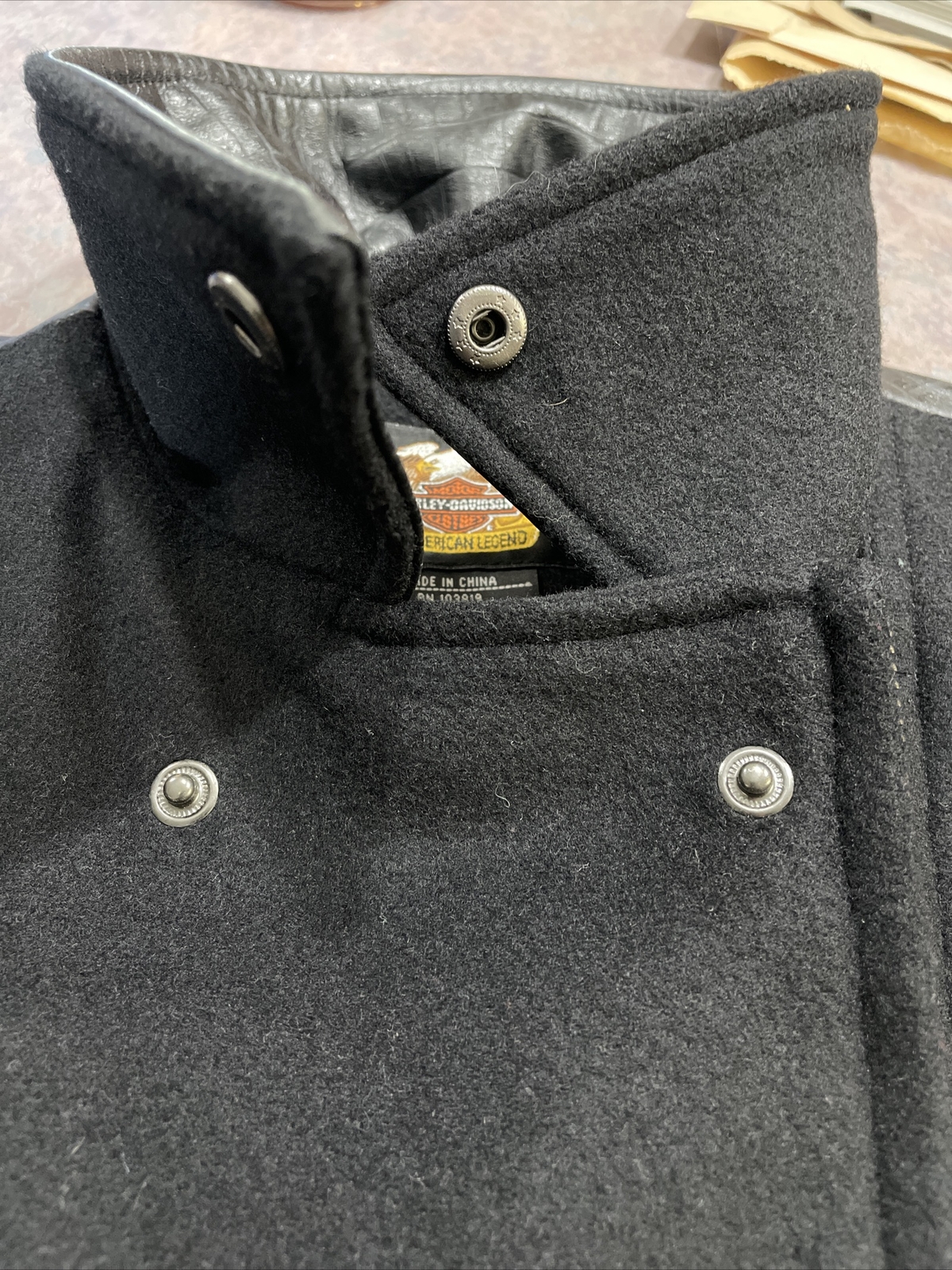 Harley Davidson Womens Jacket Extra Small Wool Mo… - image 6