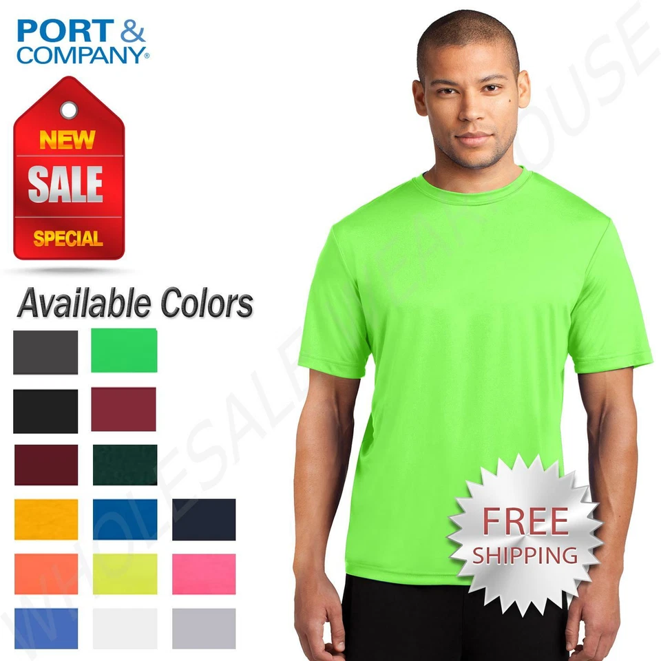 Port & Company Mens Dri-Fit Workout Sports Moisture Wicking Gym T-Shirt M-PC380