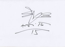 Romero Britto Zeichnung mit Autogramm signed A4 Karteikarte