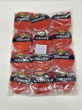 VTG NOS Fat Toad Party Streamer Lot of (12) Rolls Crepe - ORANGE 1.75in x 81ft