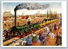 1835  Nurnberg  Germany  Railroad   Postcard