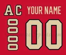 Chicago Blackhawks Customized Number Kit For 2024-2025 Winter Classic Uniform