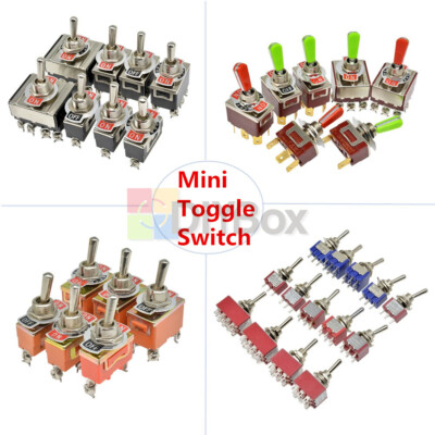 1/5/10PCS Mini Toggle Switch MTS-102/103/202/203 E-TEN 2/3/4/6/9/12Pin 6mm/12mm