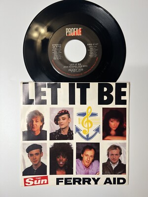 Let It Be Ferry Aid Benefit (1987) 7''/45rpm Vinyl Paul McCartney Various Artists