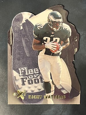 1997 Skybox EX 2000 Fleet of Foot Insert Ricky Watters #16 of 20 Eagles