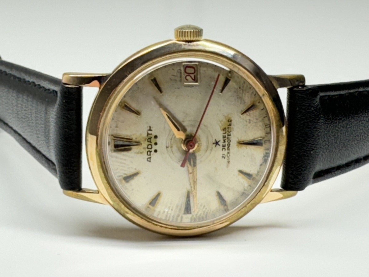 vintage ardath date 21 jewels mechanical antimagnetic swiss made
