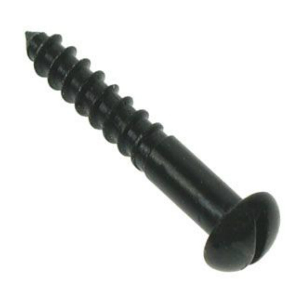 Qty 200 Black Japanned ROUND HEAD Wood Screws ALL SIZES CLEARANCE ZQ