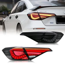 4PCS LED Tail Lights for Honda Civic Sedan 2022-2025 11th Gen Rear Lights Smoked
