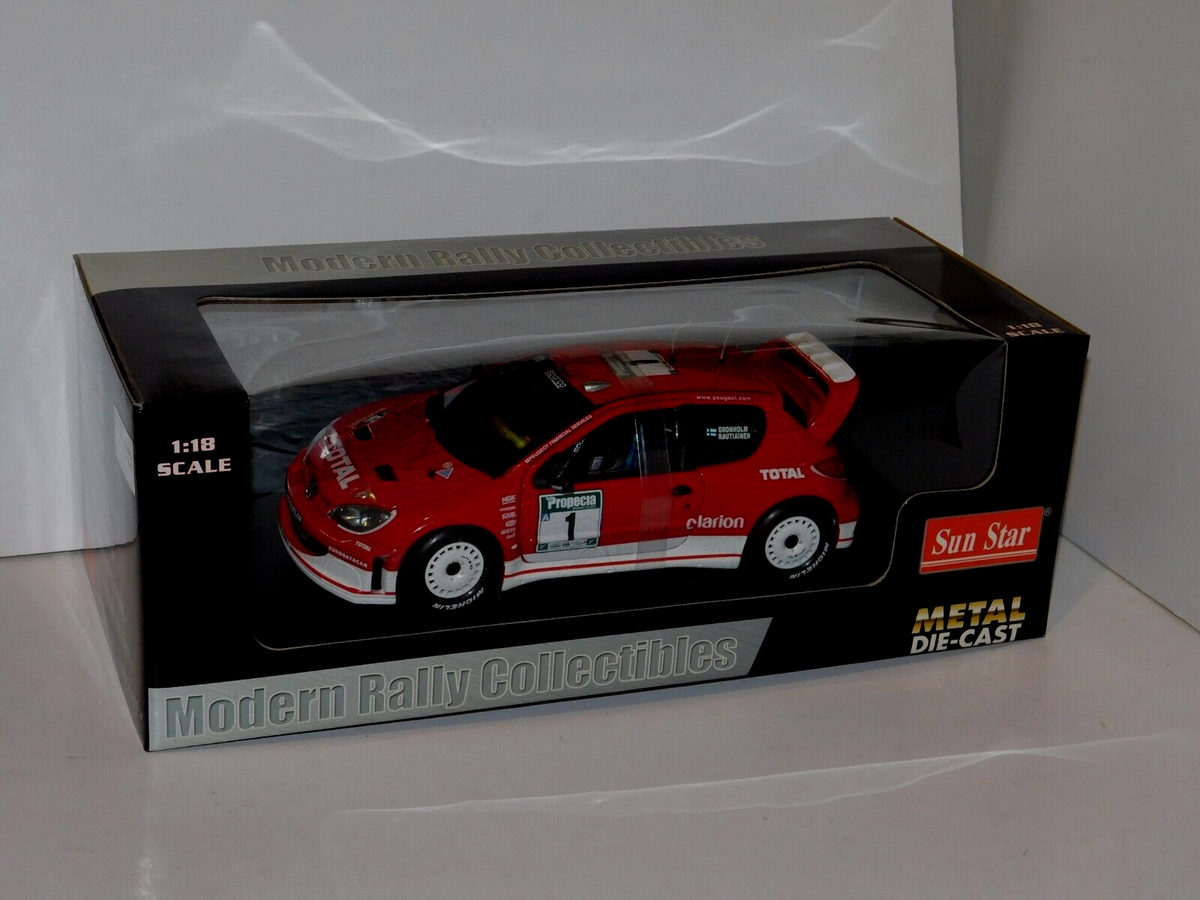 Peugeot 206 WRC Gronholm Vainqueur Rally Nouvelle Zélande 2003 Sunstar