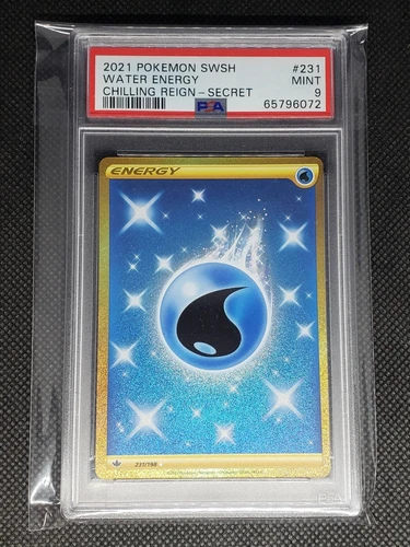 Pokemon 2021 SWSH Water Energy Chilling Reign 231/198 PSA 9 MINT