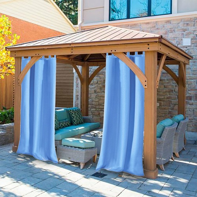 Nicetown Waterproof Patio Outdoor Curtain Blackout Tab Top Heavyweight Drape Th For Sale Online Ebay