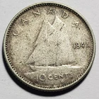 1947 ML Canada 10 Cents Silver