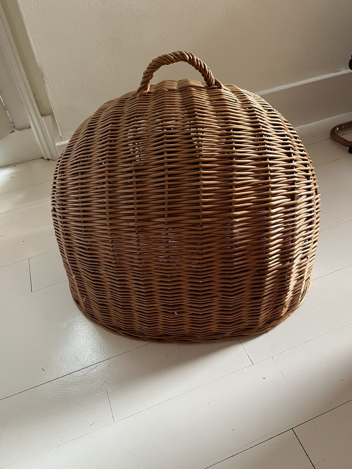 Large Wicker Cat Carrier Igloo Style eBay