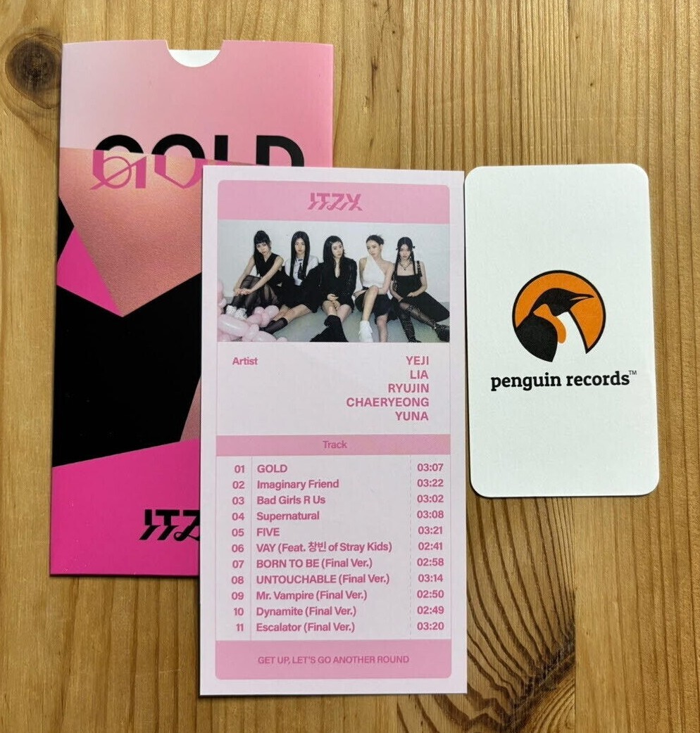ITZY - GOLD POP-UP STORE JYPSHOP POB UNIT PHOTO CARD | eBay