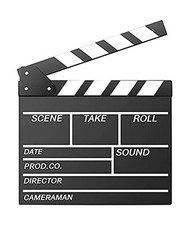 Movie Film Clap Board, Hollywood Clapper Board Wooden Film Movie Clapboard Ac...