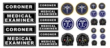 1/25 scale model car coroner medical examiner waterslide decals