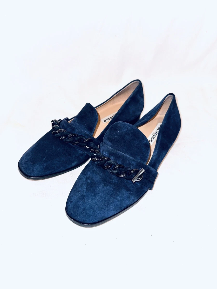 Navy blue sale loafers womens shoes
