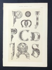 1860 Kunst Illumination Figuren aus dem Durham Buch der Cottonian 8. Jahrhundert