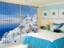 3D Aegean Sea ZHUA3149 Photo Curtain Window Blockout Fabric Amy 2023