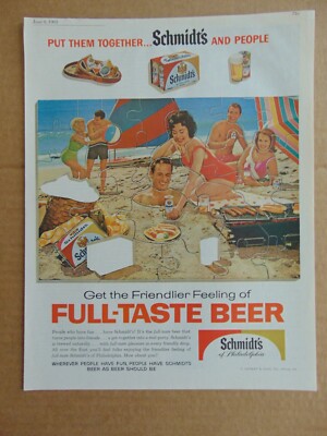 1962 Schmidt's Full - Taste Beer vintage print ad