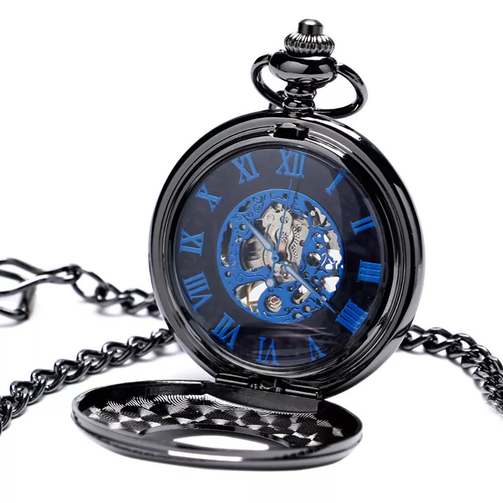 Blue outlet pocket watch