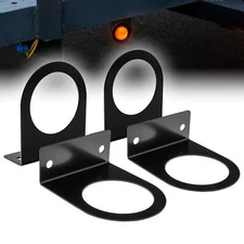 4pc 2.5" Round Trailer Marker Light L Mounting Bracket for Truck Boat RV
