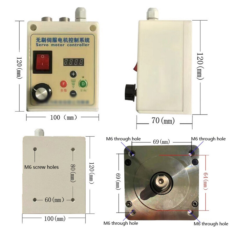 For 220V 750W Brushless Servo Motor with Driver Controller Face Mount