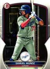 2023 BOWMAN PROSPECTS SAMUEL MUNOZ PAPER BASE BASEBALL CARD #BP-80