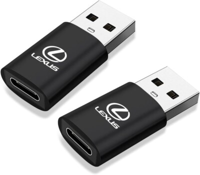 LEXUS USB Type-C Conversion Adapter Male Set of 2 Color Black Metallic JAPAN NEW
