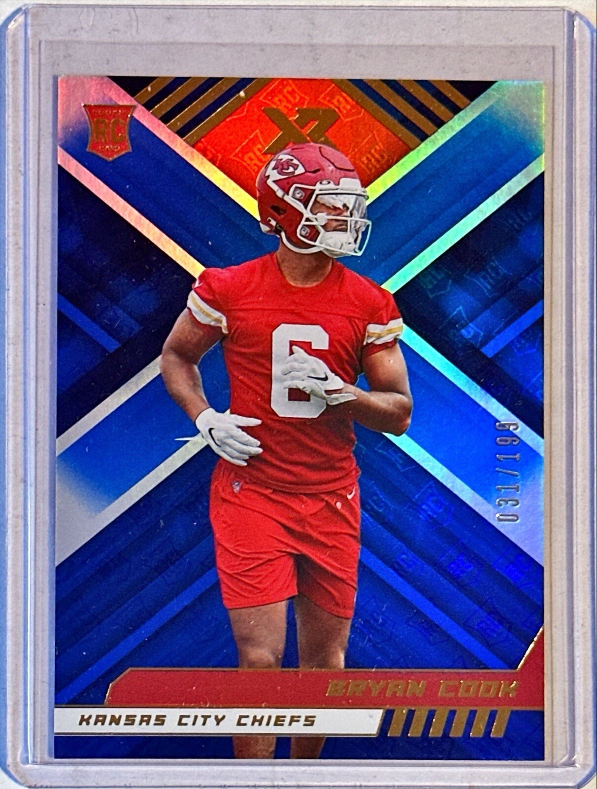 Bryan Cook 2022 Panini XR Rookies Blue #185 31/199 RC Chiefs