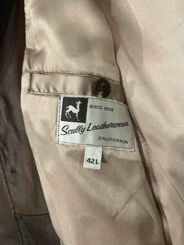 Vintage Scully Lederjacke 42L weich braun Cowboy satiniert gefütterter Western-Blazer - Bild 7 von 11