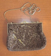 Carolyne Barton Clutch Purse Shoulder Bag Shiny Bronze 8 X 6 Excellent Condition