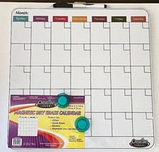 NEW SEALED Magnetic Dry Erase Monthly Calendar Board 11 3/8 x 11 3/8