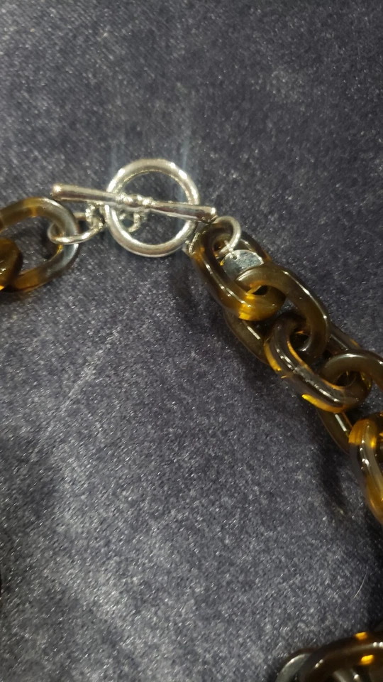 Conjunto de collar de cadena Talbots de segunda mano tono dorado ámbar y caparazón de tortuga + pulsera Foto 2 de 4