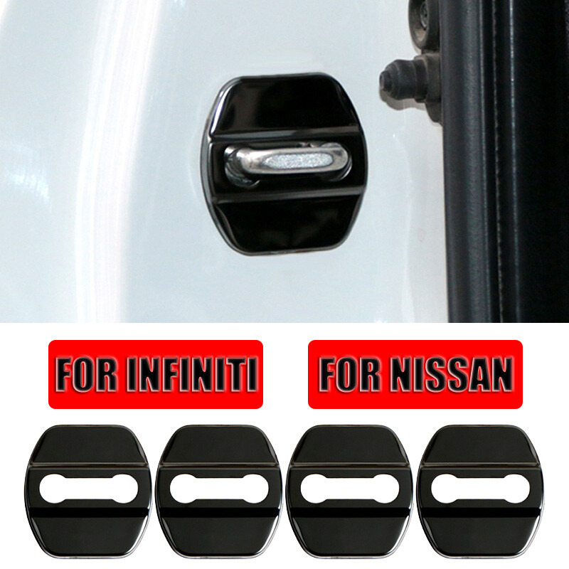 Stainless Steel Car Door Striker Cover Lock Buckle Cap For Infiniti For