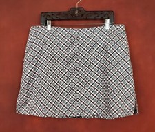 Lady Hagen Golf Skort 16 Blue White Pink Geometric Print