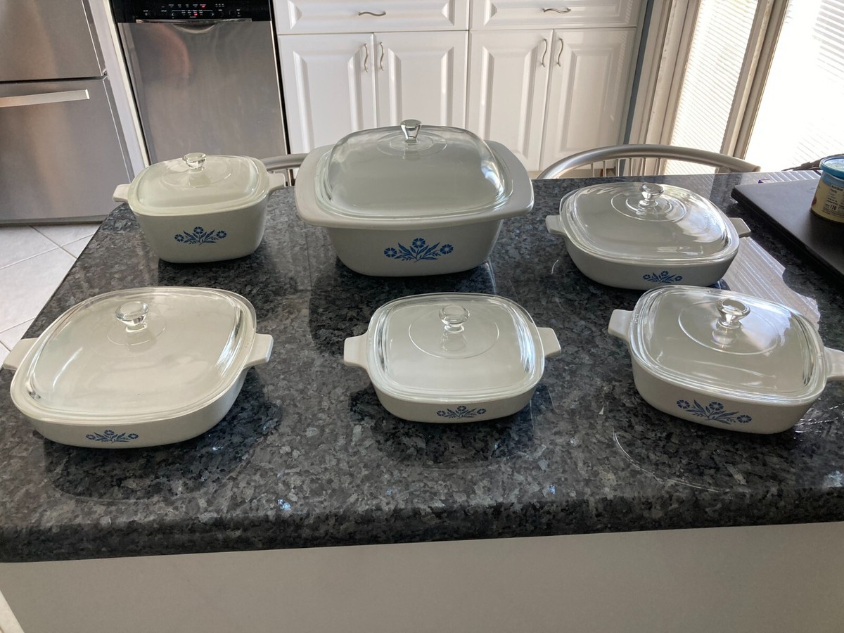 Full Set Corning Ware Cook Ware Cornflower Blue | eBay