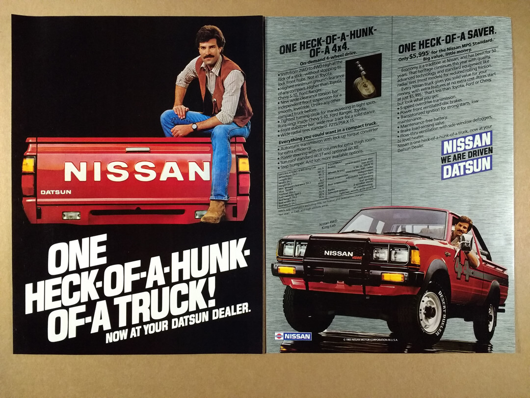1983 Nissan Pickup Trucks ST Sport 4X4 King Cab vintage print Ad