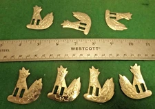 7 Silver Decorative Coyote Metal Western Bolo Concho Slides Scarf Belt Buckles