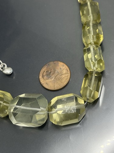 Jay King DTR Light Green Quartz Sterling Silver 925 Collar Beaded Necklace - Picture 2 of 4