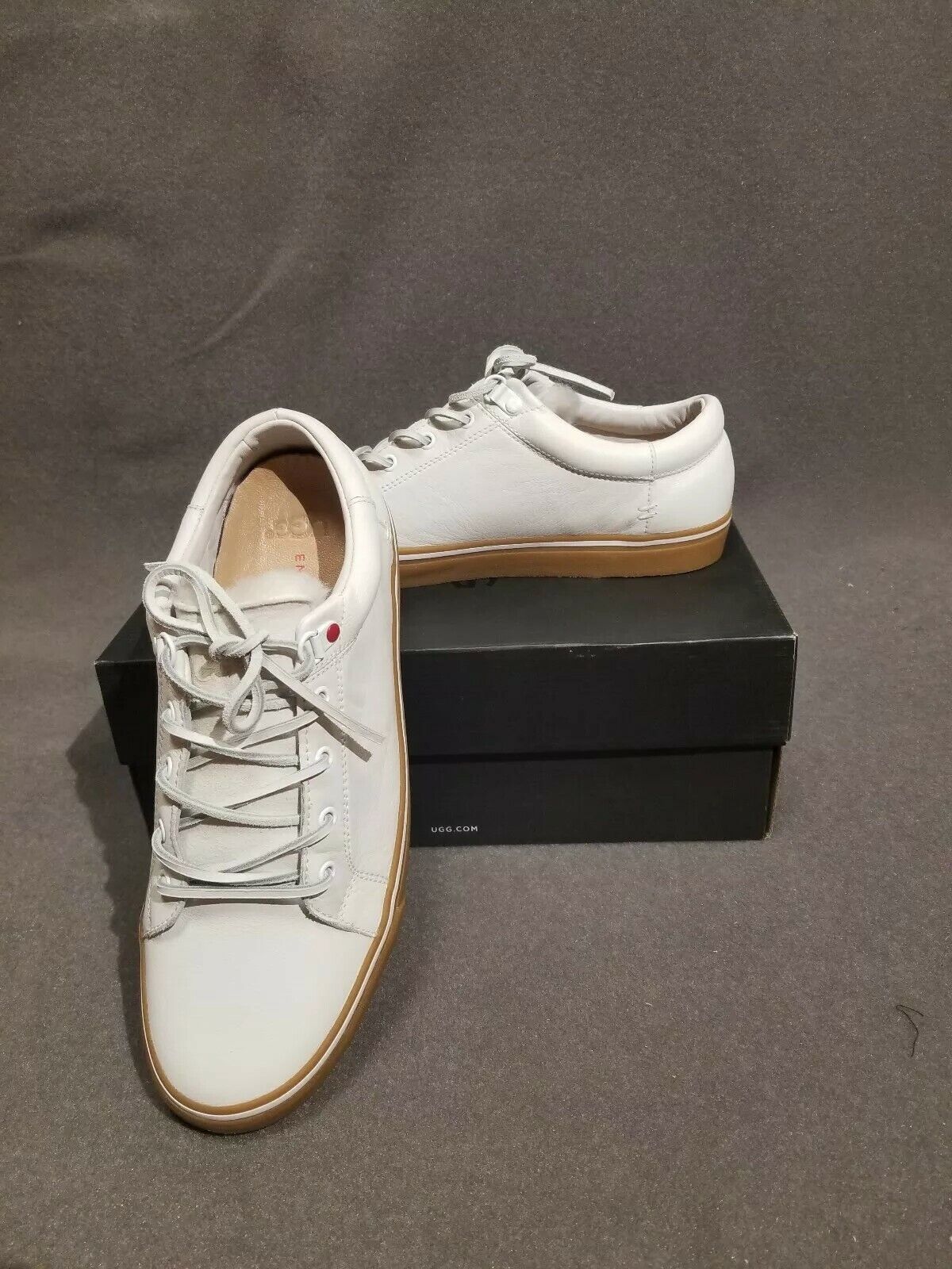 UGG US10 Purchase BROCK LUXE WHITE Super beauty product restock quality top! WATERPROOF SHOE SNEAKERS LEATHER LACE