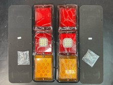 Led Trailer Tail Lights Kit Stop Turn Reverse W Plates Gaskets Pair
