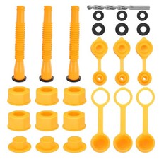 3set Ricambio Beccuccio Bidone Gas, Ugello Versare Bidone Gas con Punta Trapano, Giallo