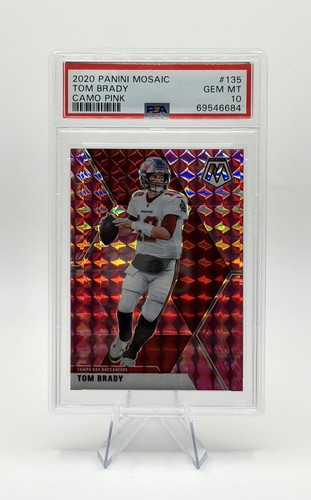 Tom Brady 2020 Panini Mosaic #135 Camo Pink Mosaic Prizm Gem Mint 💎 PSA 10🐐🤯