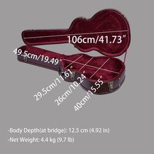 Étui rigide Crossrock en bois pour guitare acoustique OM Martin 000 14 frettes