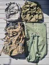 US MILITARY ARMY Bag Lot APB03, Field Pack LC-1, MOLLE II Med Rucksack, Duffel