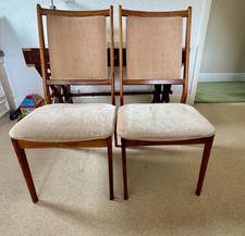 A PAIR OF VINTAGE DANISH SOLID ROSEWOOD DINING CHAIRS C1970s